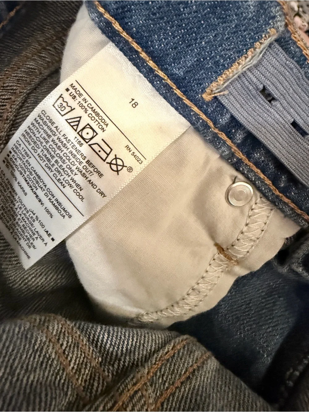Old Navy High‎ Rise Slouchy Straight Distressed Kids Jeans